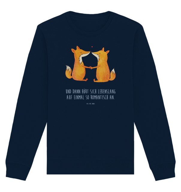 Mr. & Mrs. Panda Longpullover Größe M Füchse Liebe - French Navy - Geschenk günstig online kaufen