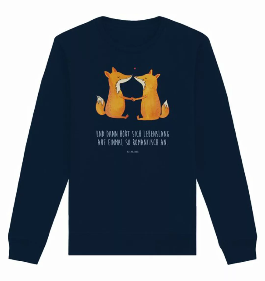 Mr. & Mrs. Panda Longpullover Größe XS Füchse Liebe - French Navy - Geschen günstig online kaufen