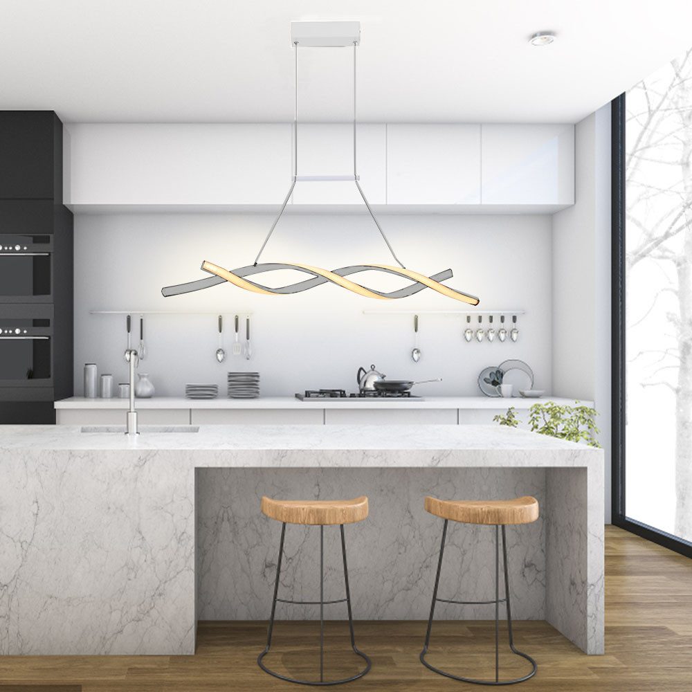 oyajia LED Pendelleuchte Höhenverstellbar Pendelleuchte, Wellen günstig online kaufen