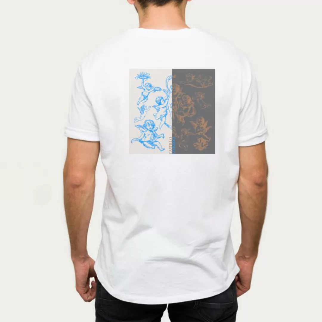 queence Kurzarmshirt Heaven and Hell (1-tlg) mit coolem Print-Muster günstig online kaufen