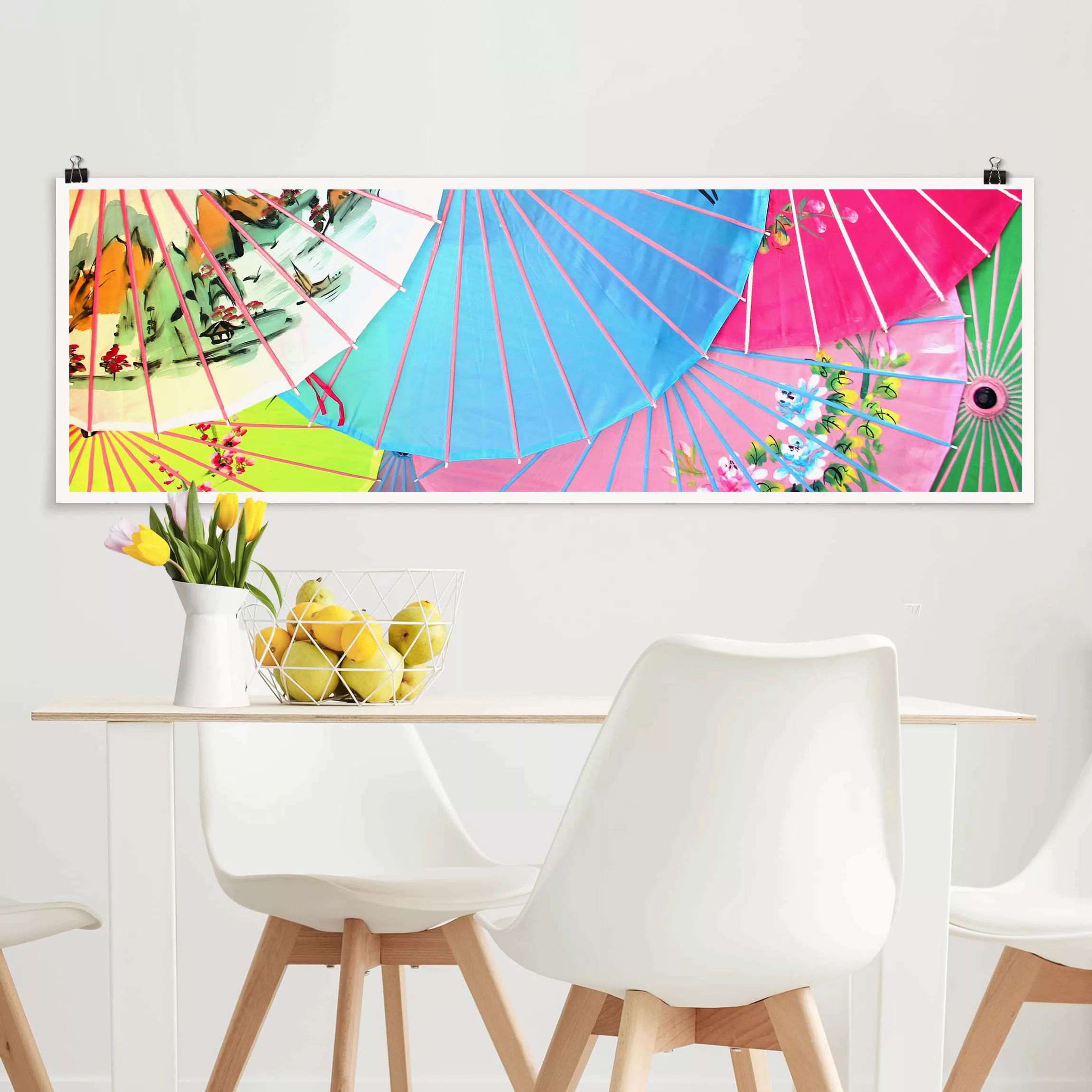 Panorama Poster Spirituell Chinese Parasols günstig online kaufen