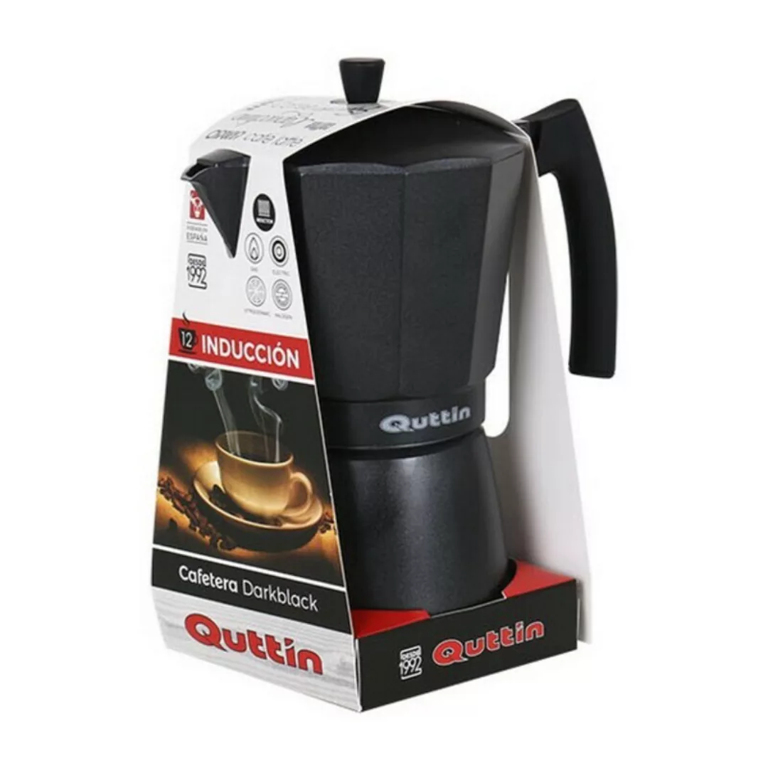 Italienische Kaffeemaschine Quttin Darkblack Induktion Schwarz günstig online kaufen