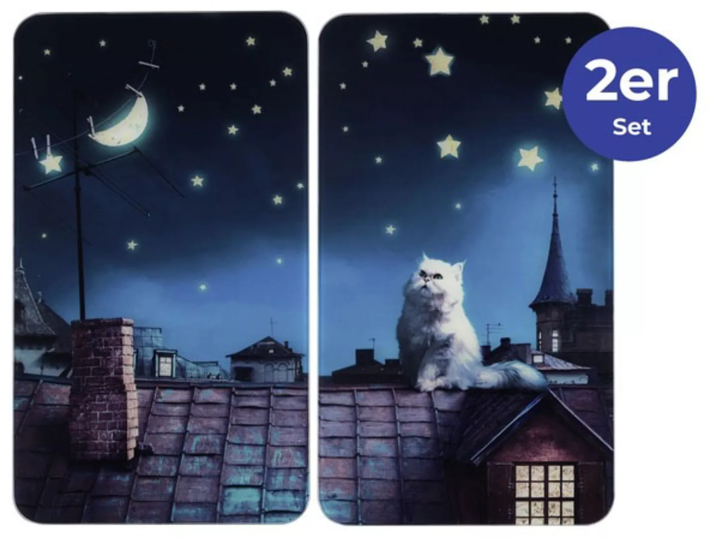 Maximex Herd-Abdeckplatte »Moon Cat«, (Set, 2 tlg.), für alle Herdarten, 52 günstig online kaufen