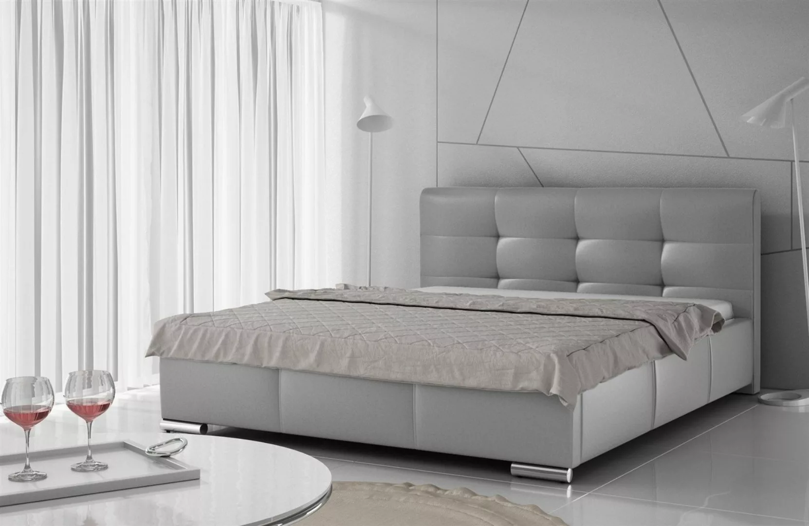 Fun Möbel Polsterbett Polsterbett Schlafzimmerbett VITUS Standard in Stoff günstig online kaufen