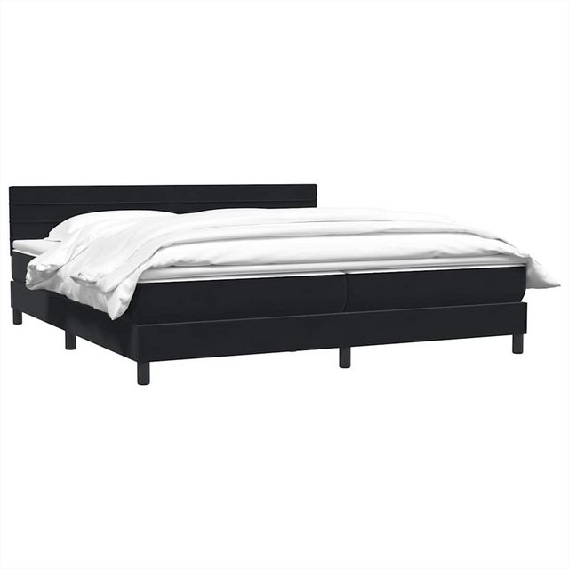 vidaXL Bett Boxspringbett mit Matratze Schwarz 200x210 cm Samt günstig online kaufen