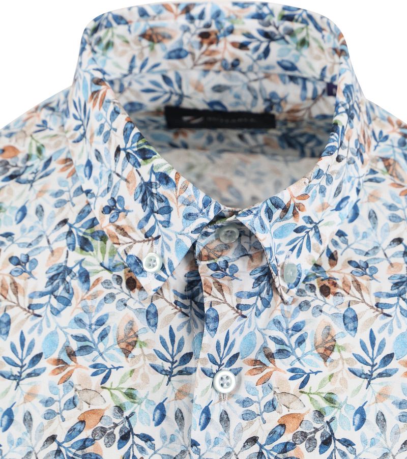 Suitable Short Sleeve Hemd Blumenmuster Blau - Größe M günstig online kaufen