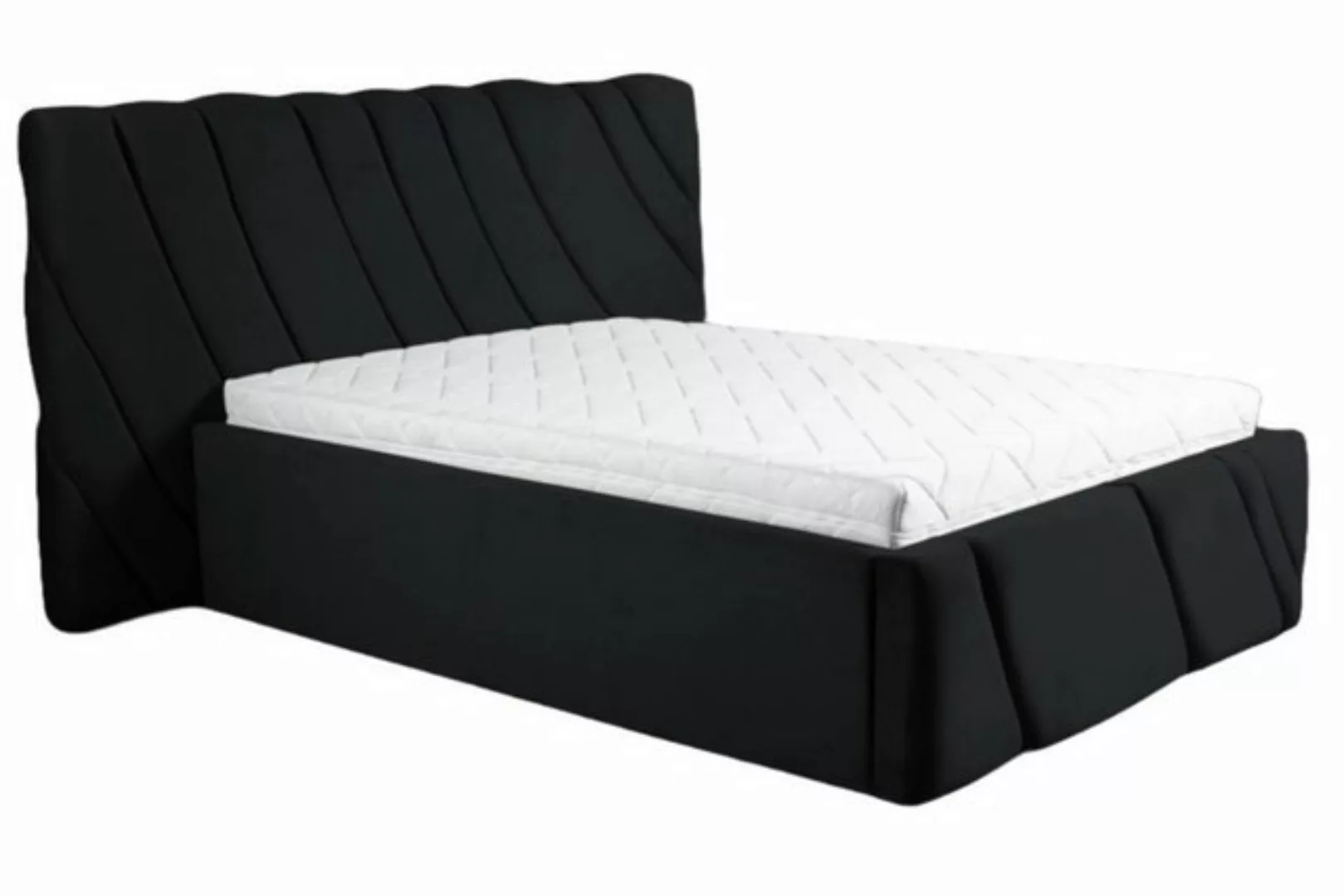 Xlmoebel Bett Samt Bett in schwarz für Doppelbett 160x200 im Design Hotel ( günstig online kaufen