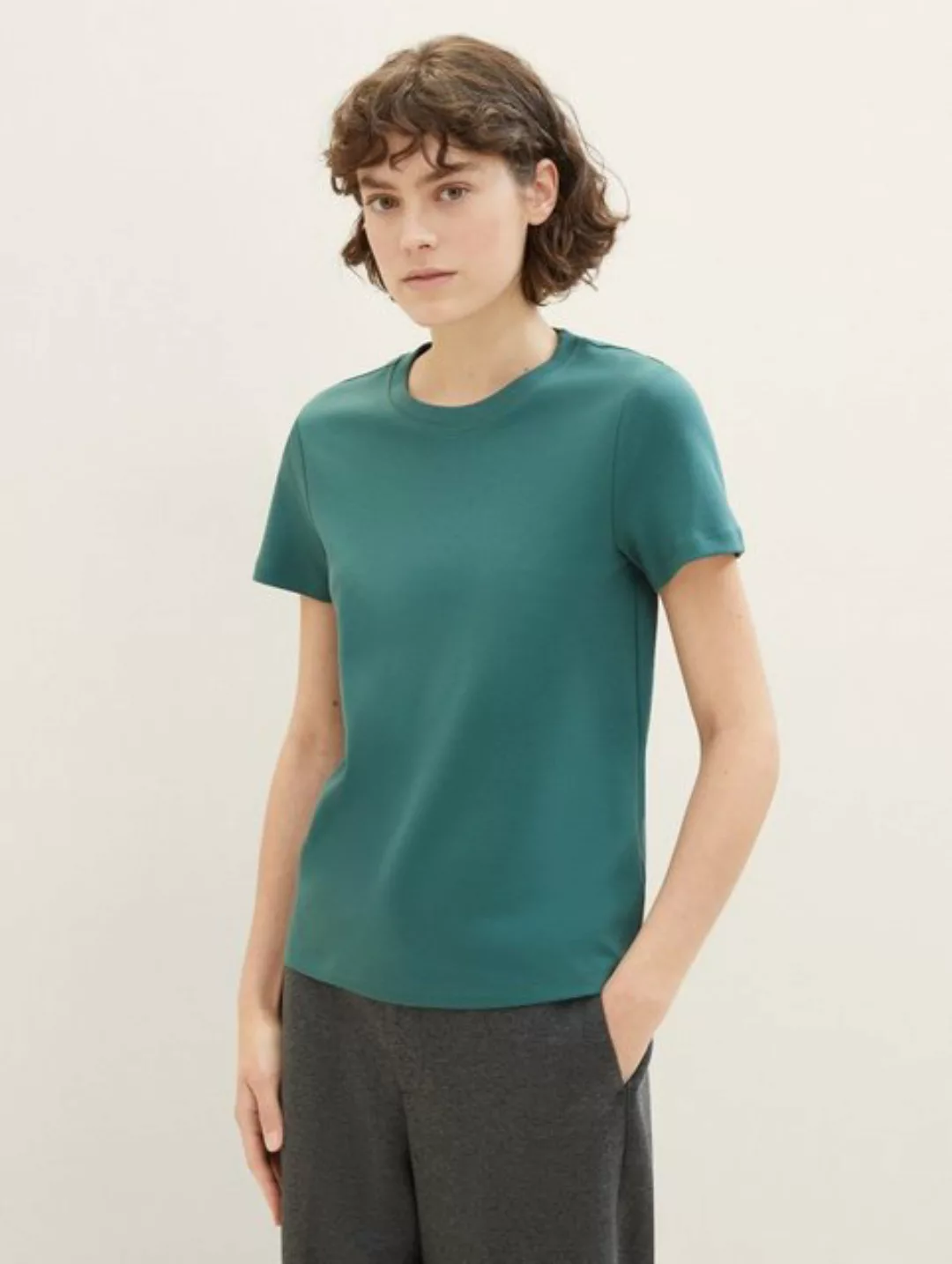 TOM TAILOR T-Shirt Basic T-Shirt mit Rundhalsausschnitt günstig online kaufen