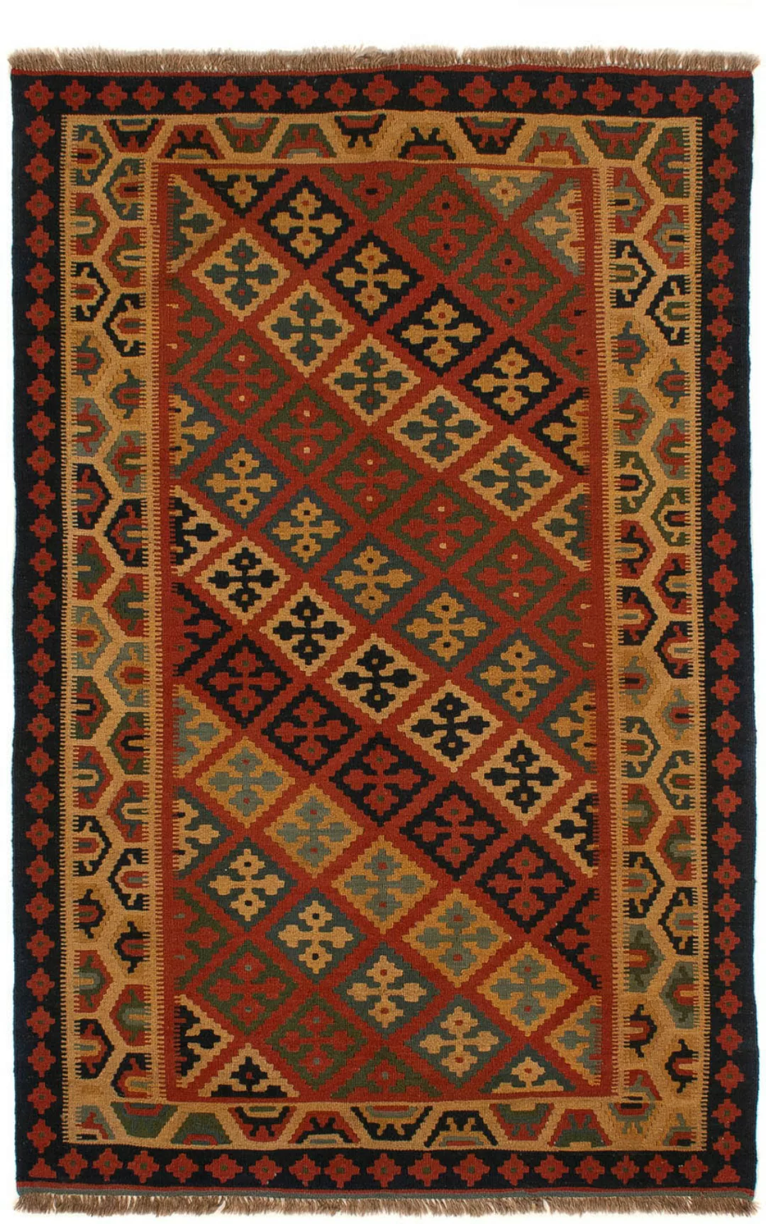 morgenland Wollteppich »Kelim - Oriental - 213 x 148 cm - dunkelrot«, recht günstig online kaufen