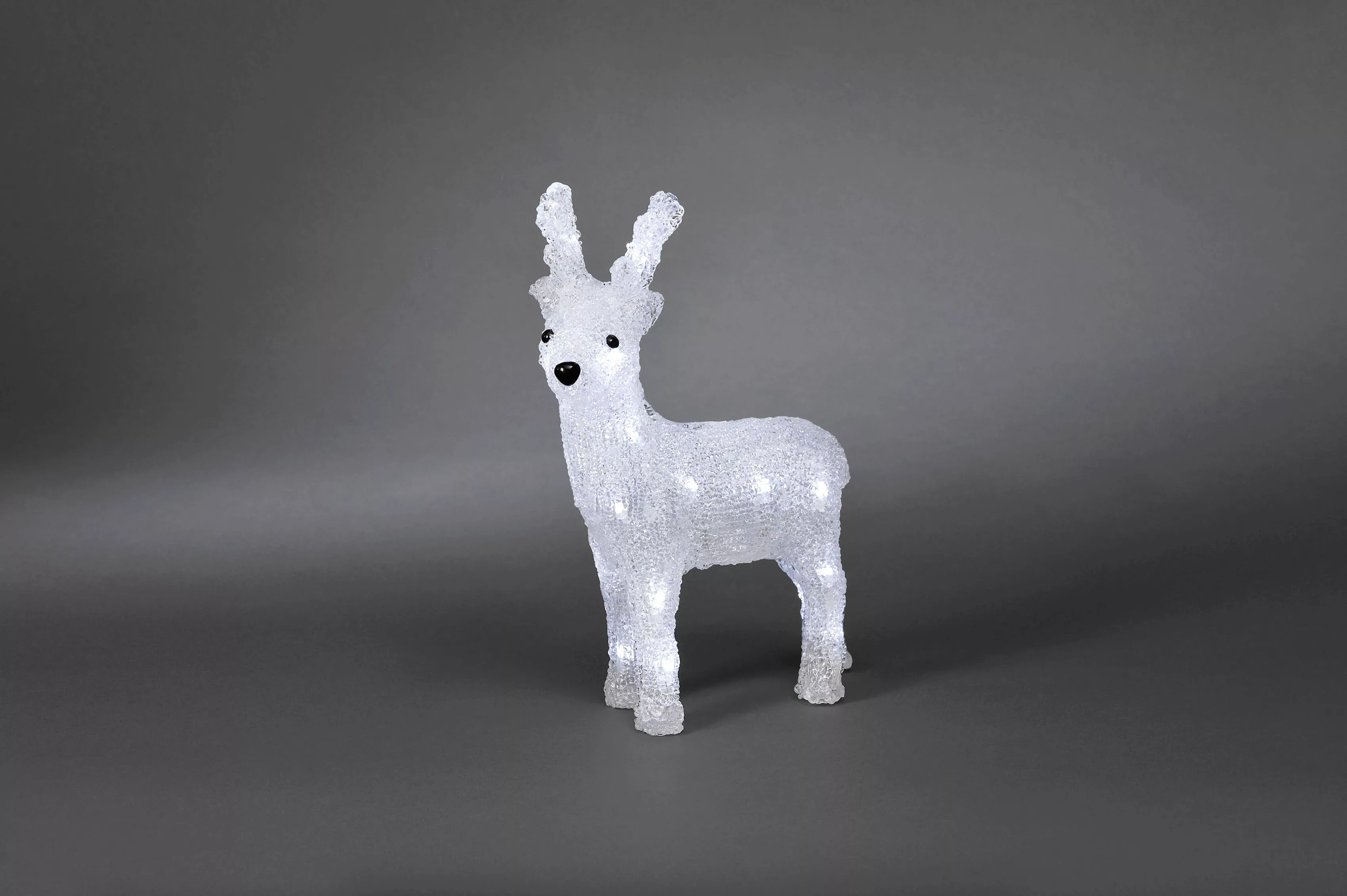 KONSTSMIDE Weihnachtsfigur "Weihnachtsdeko", LED Acryl Rentier, 24 kalt wei günstig online kaufen