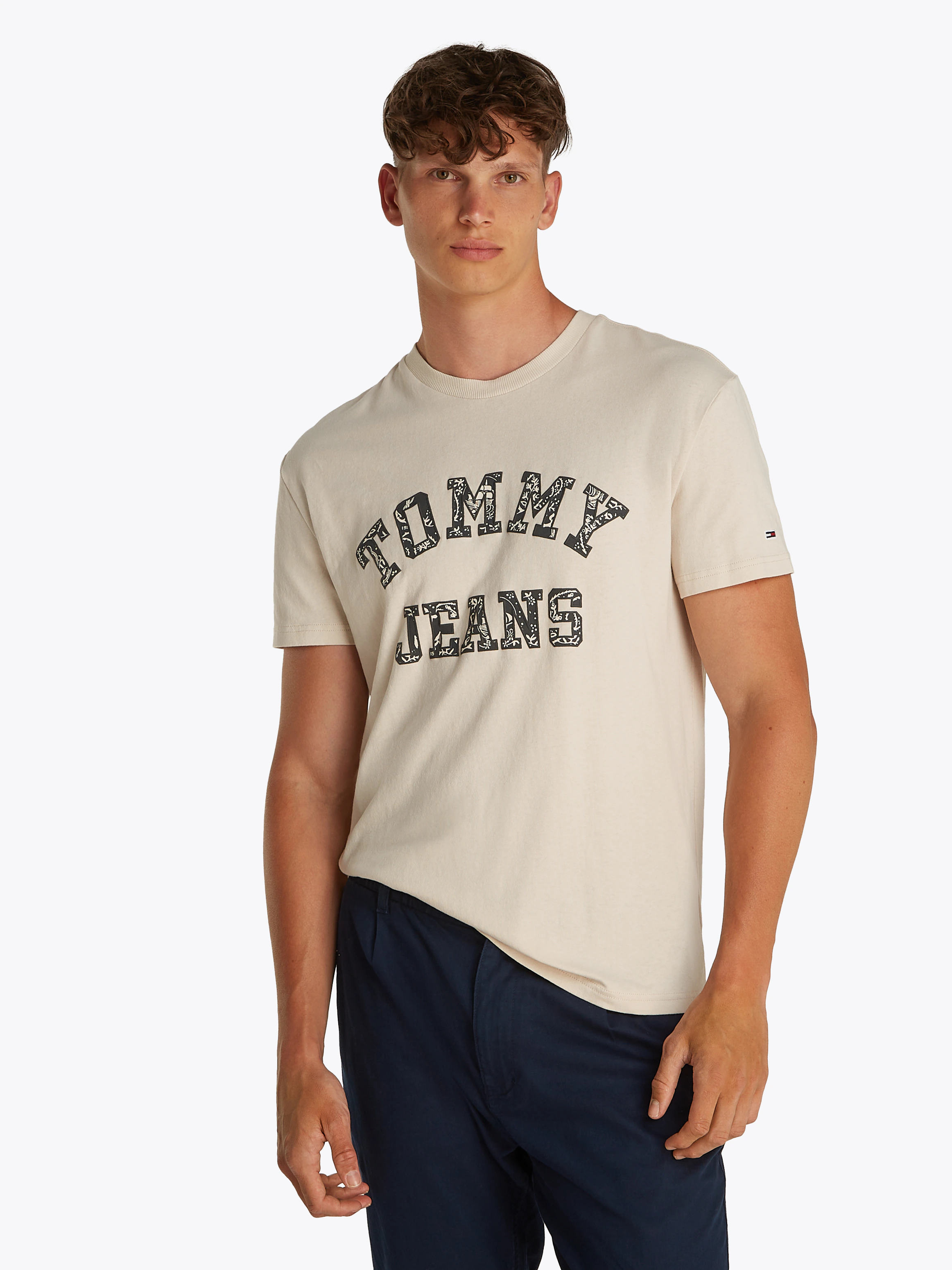 Tommy Jeans T-Shirt "TJM REG PAISLEY COLLEGE TEE EXT" günstig online kaufen