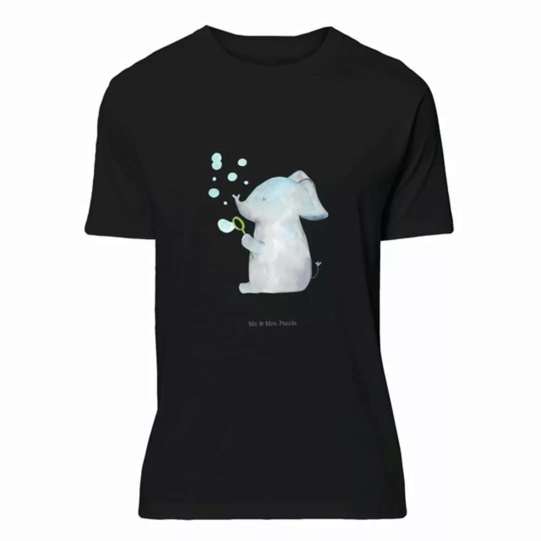 Mr. & Mrs. Panda T-Shirt Elefant Seifenblasen - Schwarz - Geschenk, T-Shirt günstig online kaufen