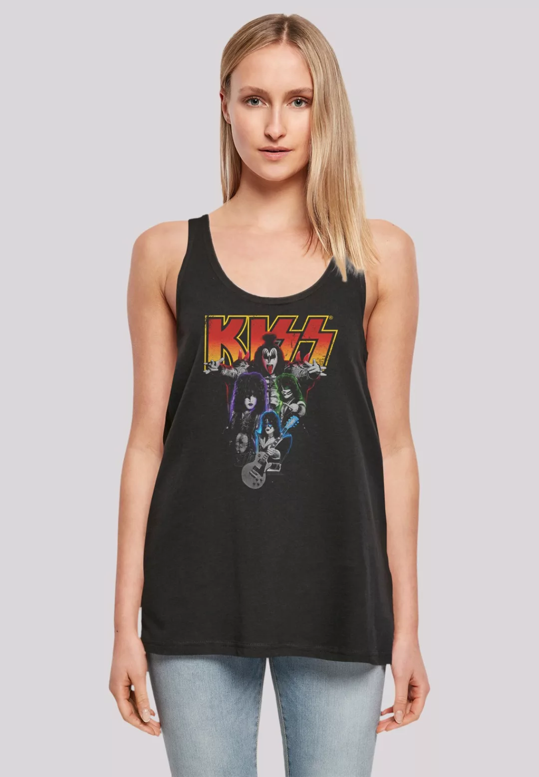 F4NT4STIC T-Shirt "Kiss Rock Band Neon", Premium Qualität, Musik, By Rock O günstig online kaufen