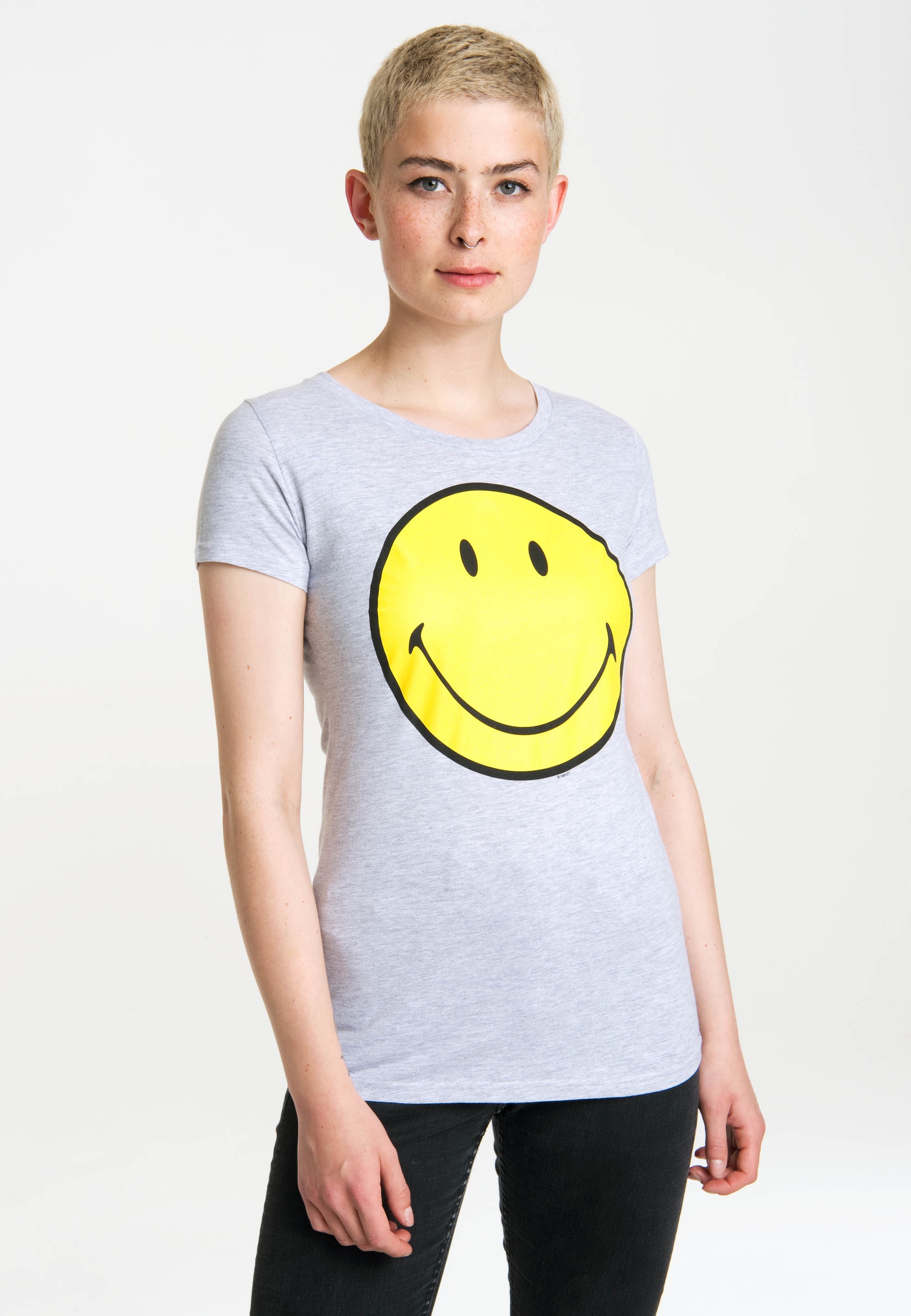 LOGOSHIRT T-Shirt "Original Smiley Face", mit lustigem Frontprint günstig online kaufen