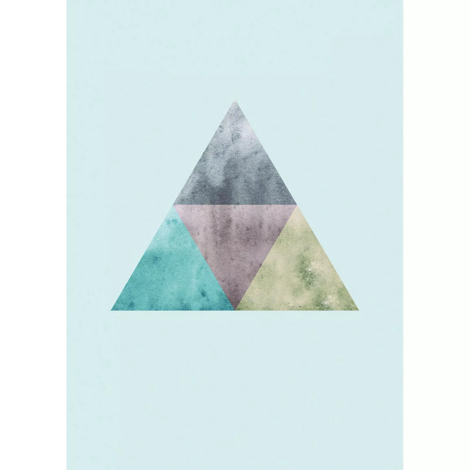 Komar Poster "Triangles Top Blue", Formen-Kunst, (1 St.), Kinderzimmer, Sch günstig online kaufen