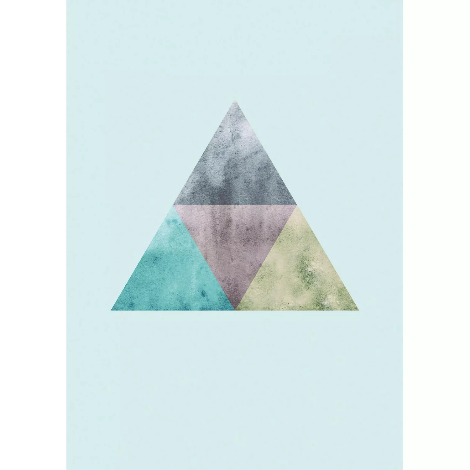 Komar Poster "Triangles Top Blue", Formen-Kunst, (1 St.) günstig online kaufen