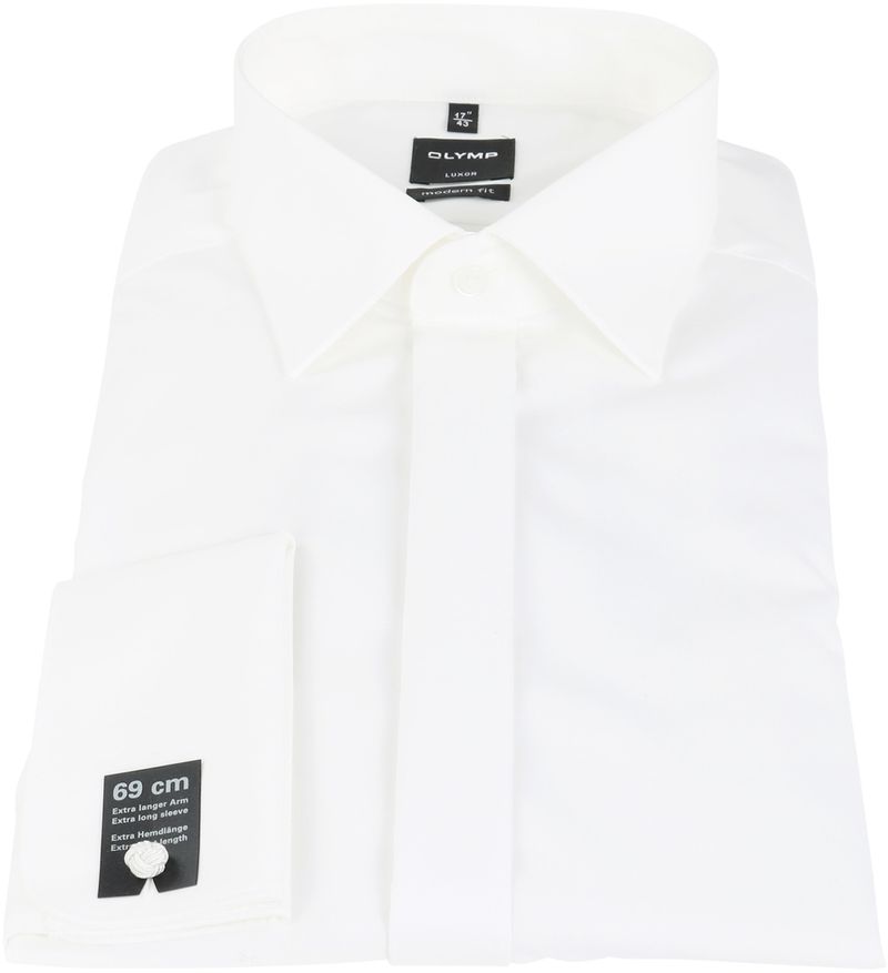 OLYMP Luxor Smokinghemd Extra Langer Arm Off-White Hochzeit - Größe 43 günstig online kaufen