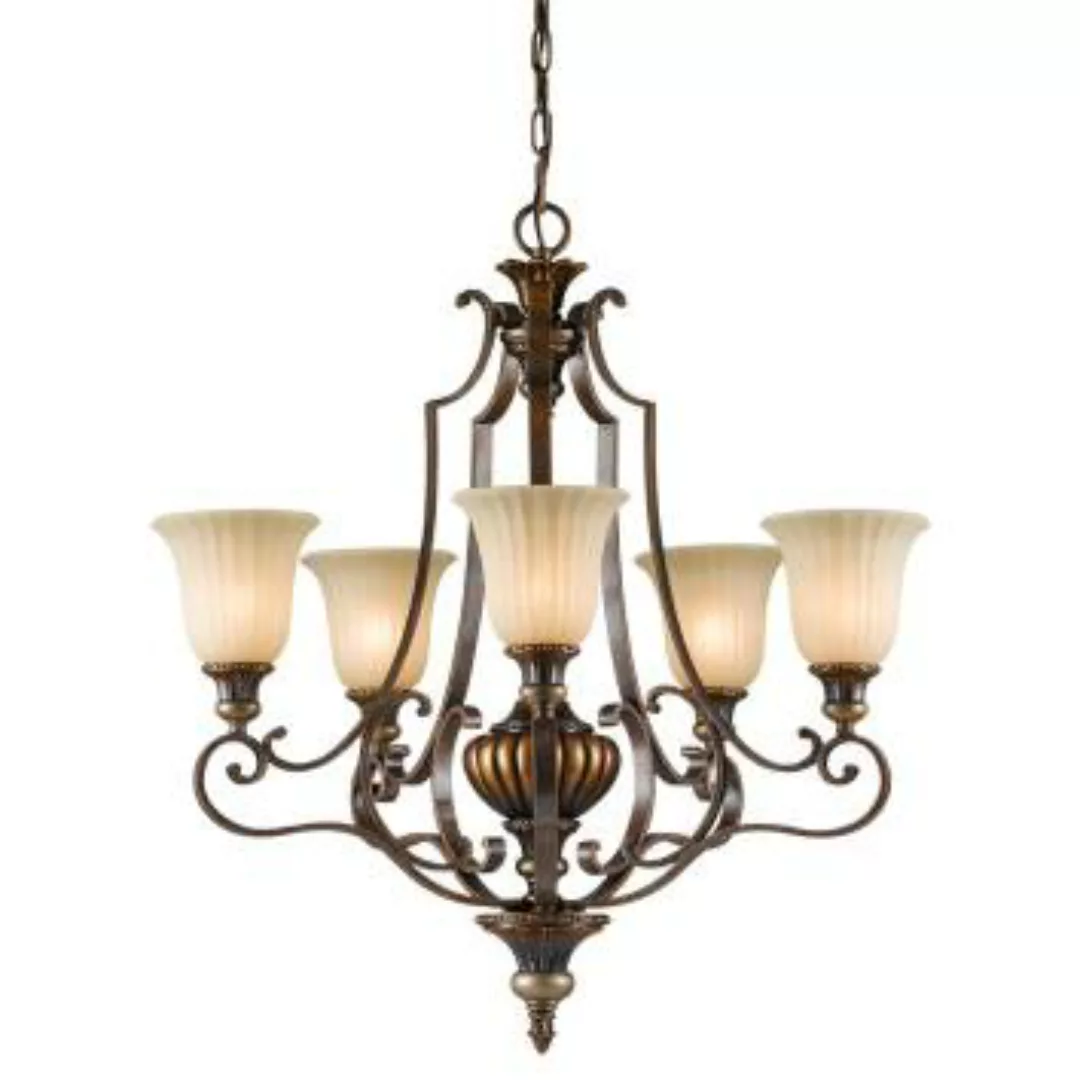 Kronleuchter ANABELL 5 Bronze 5-flmg kürzbar Lampe günstig online kaufen