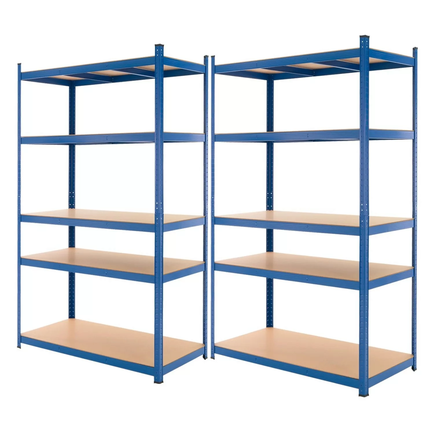 ECD Germany 2Er Set Werkstattregal 200x100x50 cm Blau Pulverbeschichter Met günstig online kaufen