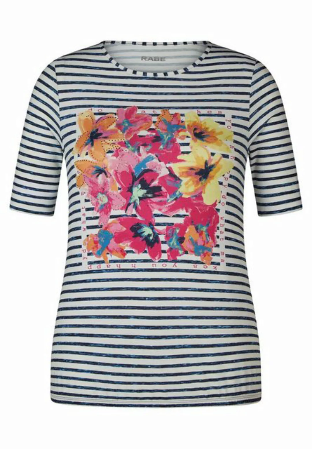 Rabe T-Shirt mit lebhaftem Blumen-Frontprint günstig online kaufen