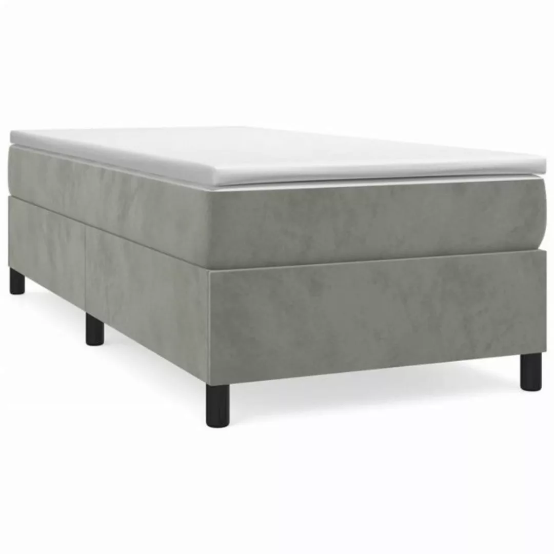 vidaXL Boxspringbett Dunkelgrau 100x200 cm Samt1386869 günstig online kaufen