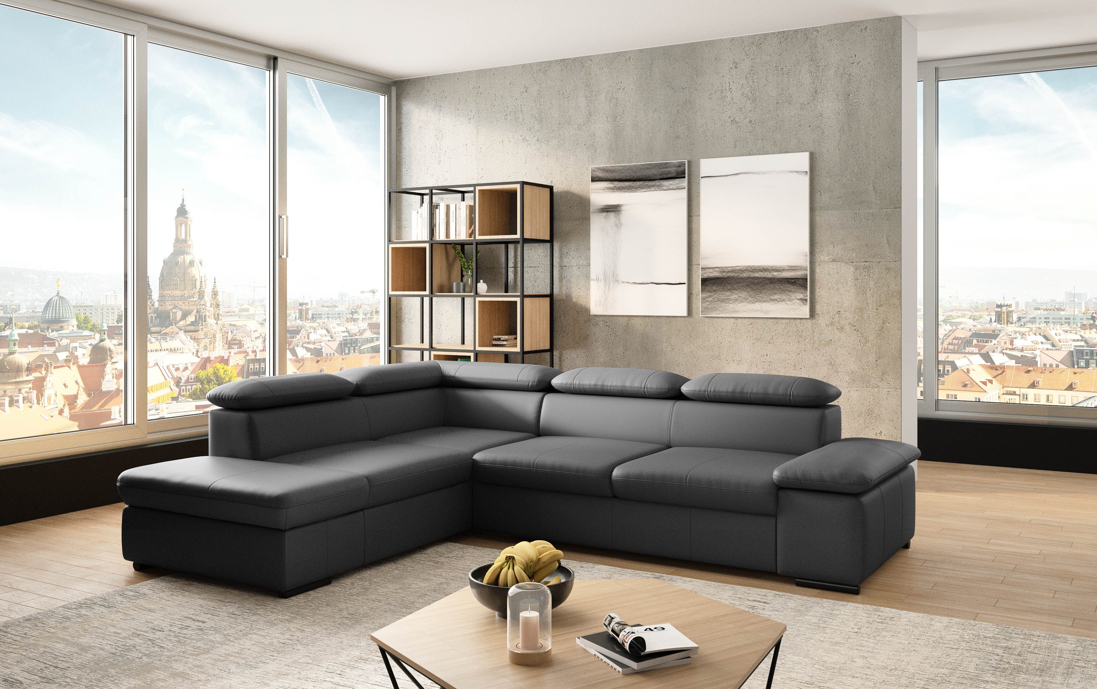 sit&more Ecksofa "Alcudia L-Form", mit Armteilverstellung, optional Kopftei günstig online kaufen