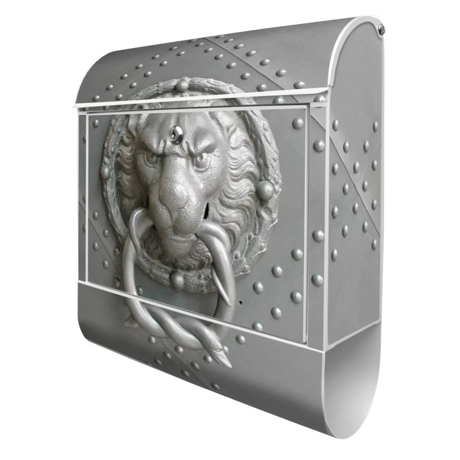 Banjado Design Briefkasten Silber Pulverbeschichtet, 39x47x14cm, 2 Schlüsse günstig online kaufen