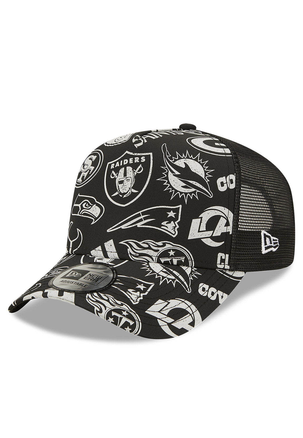 New Era AOP Trucker Adjustable Cap NEW ENGLAND PATRIOTS  Schwarz günstig online kaufen