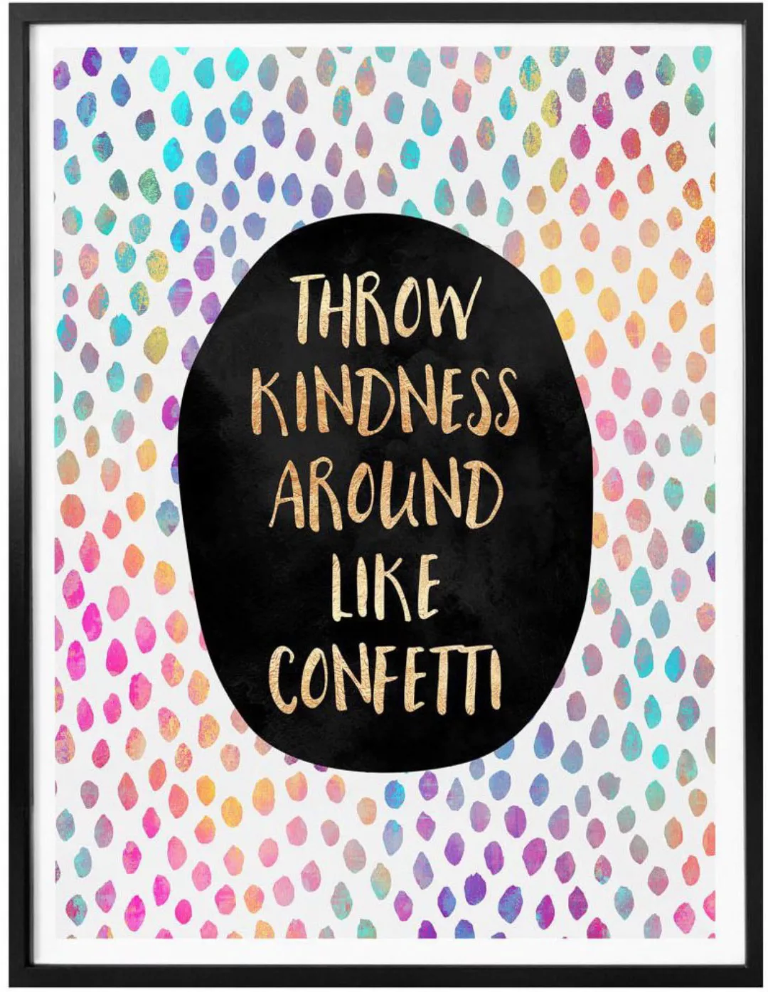 Wall-Art Poster "Kindness Konfetti", Schriftzug, (1 St.), Poster ohne Bilde günstig online kaufen