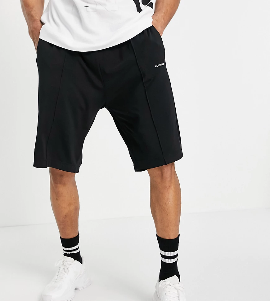 COLLUSION – Oversized Shorts aus Polyestertrikot in Schwarz günstig online kaufen