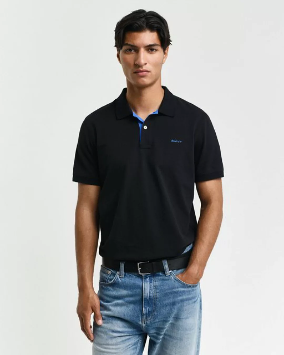 Gant Poloshirt "REG CONTRAST PIQUE SS RUGGER", mit kontrastfarbenen Einsätz günstig online kaufen