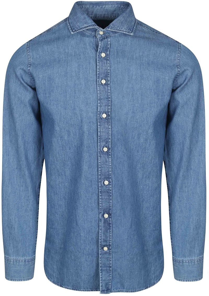 Steppin' Out Hemd Chambray Blau - Größe M günstig online kaufen