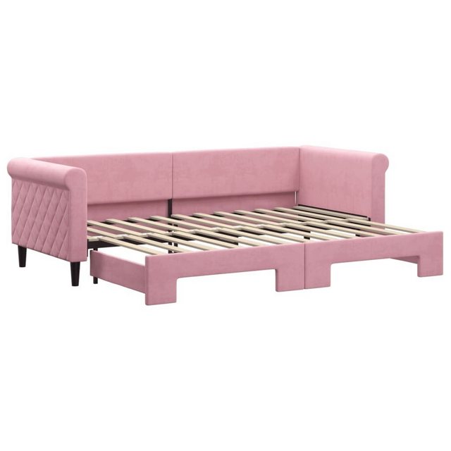 vidaXL Bett Tagesbett Ausziehbar Rosa 80x200 cm Samt günstig online kaufen