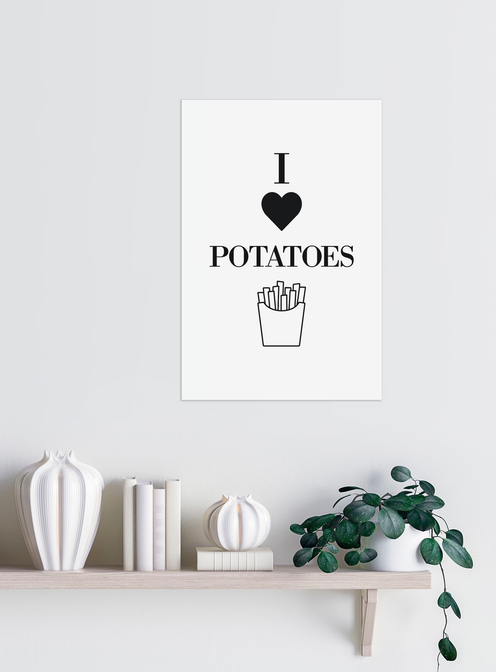 queence Wanddekoobjekt "I LOVE POTATOES", Stahlschild, Blechschild, Spruch, günstig online kaufen