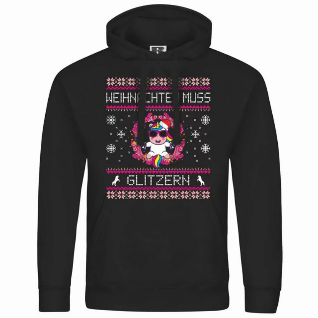 deinshirt Kapuzenpullover Herren Kapuzenpullover Weihnachten muss glitzern günstig online kaufen