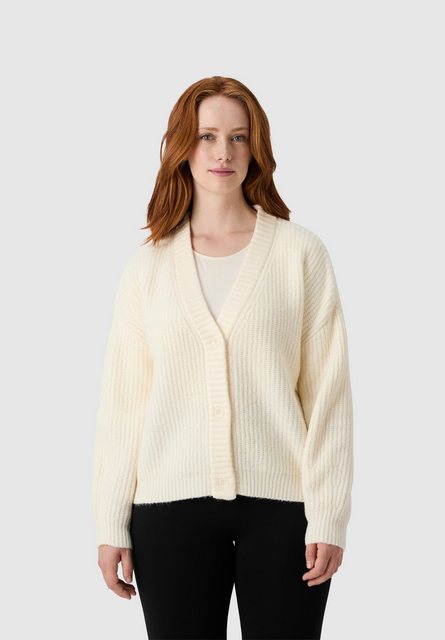 Les Lunes Strickjacke Margoot Kuschelig warmer Rippenstrick, V-Ausschnitt, günstig online kaufen