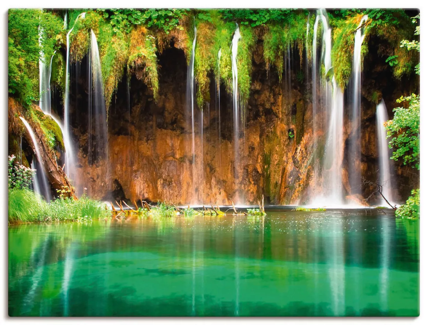 Artland Wandbild »Schöner Wasserfall im Wald«, Gewässer, (1 St.) günstig online kaufen