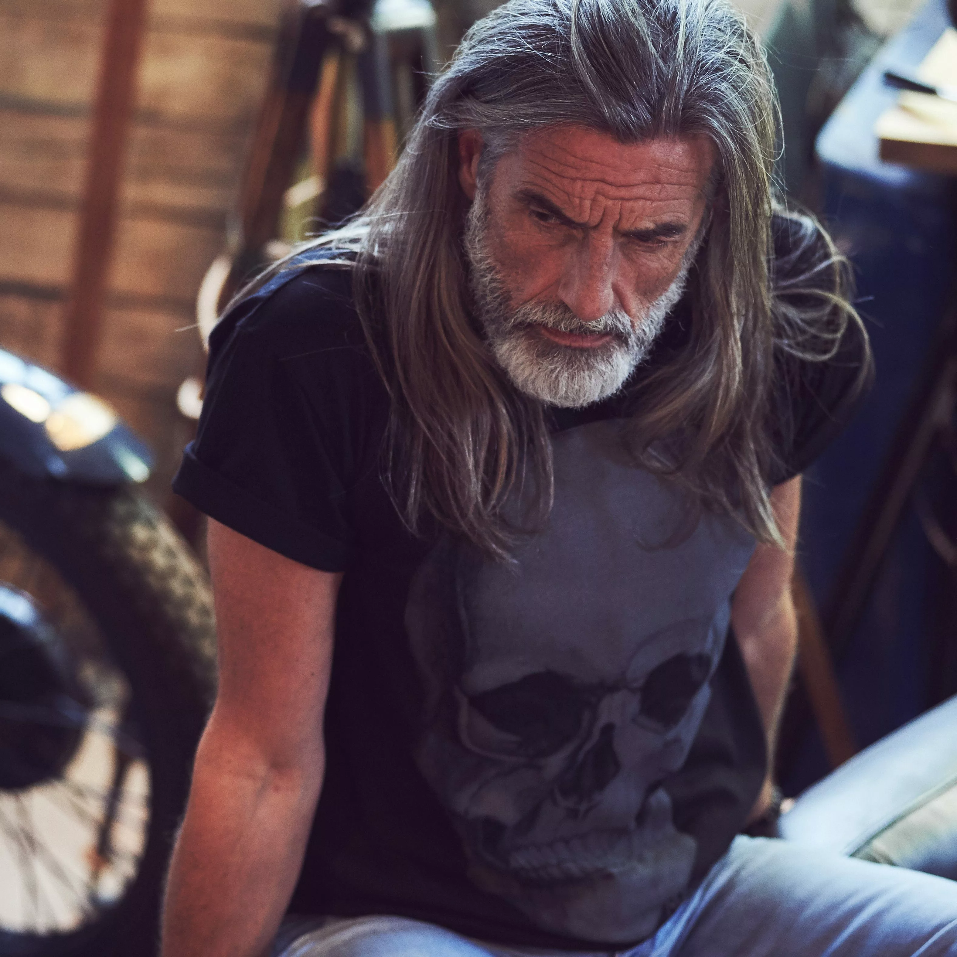 MAKAYA Print-Shirt Herren T-Shirt Skull Totenkopf günstig online kaufen