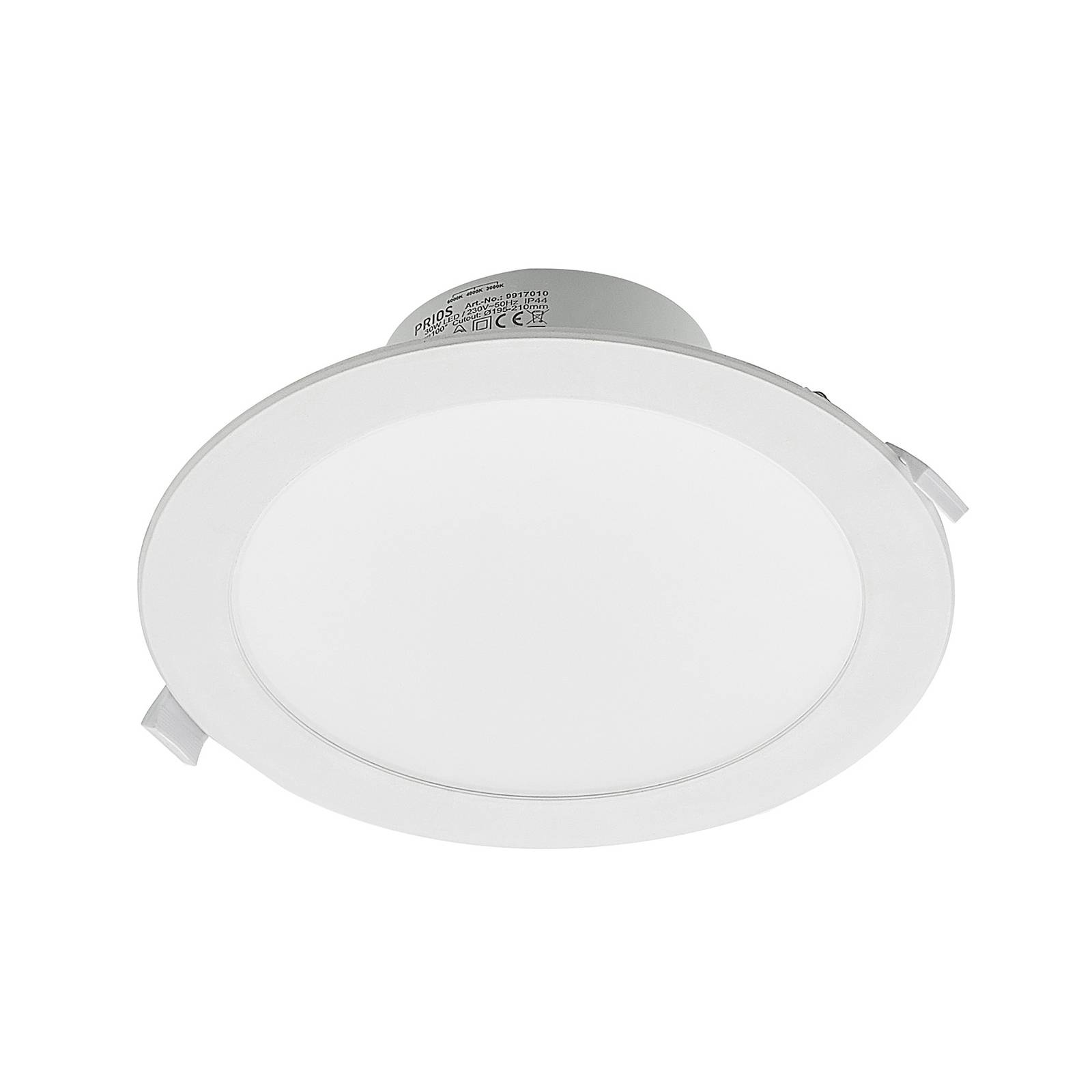 Prios Rida LED-Einbaustrahler, CCT, 22,5 cm, 30 W günstig online kaufen