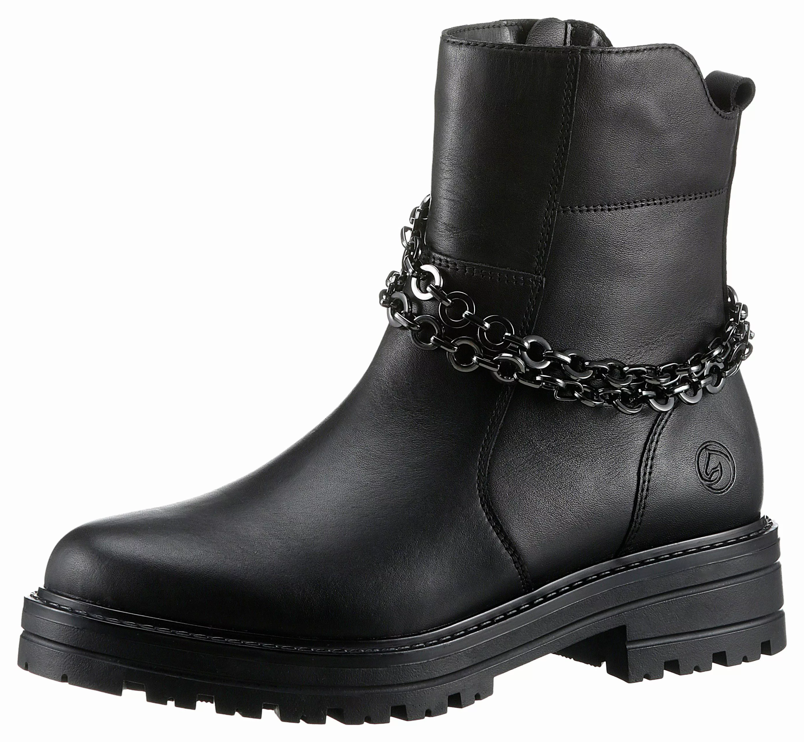 Remonte Elisabeth Hurley-Collection Stiefelette, Blockabsatz, Bikerboots, günstig online kaufen