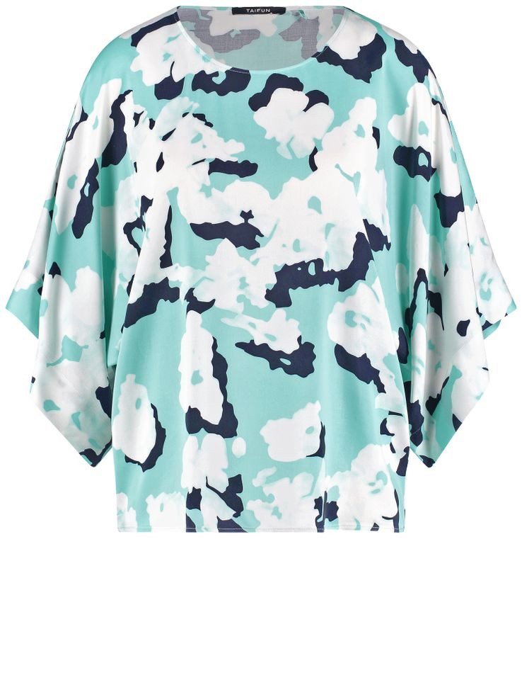 Taifun Kurzarmbluse – Bluse mit All-Over-Print günstig online kaufen