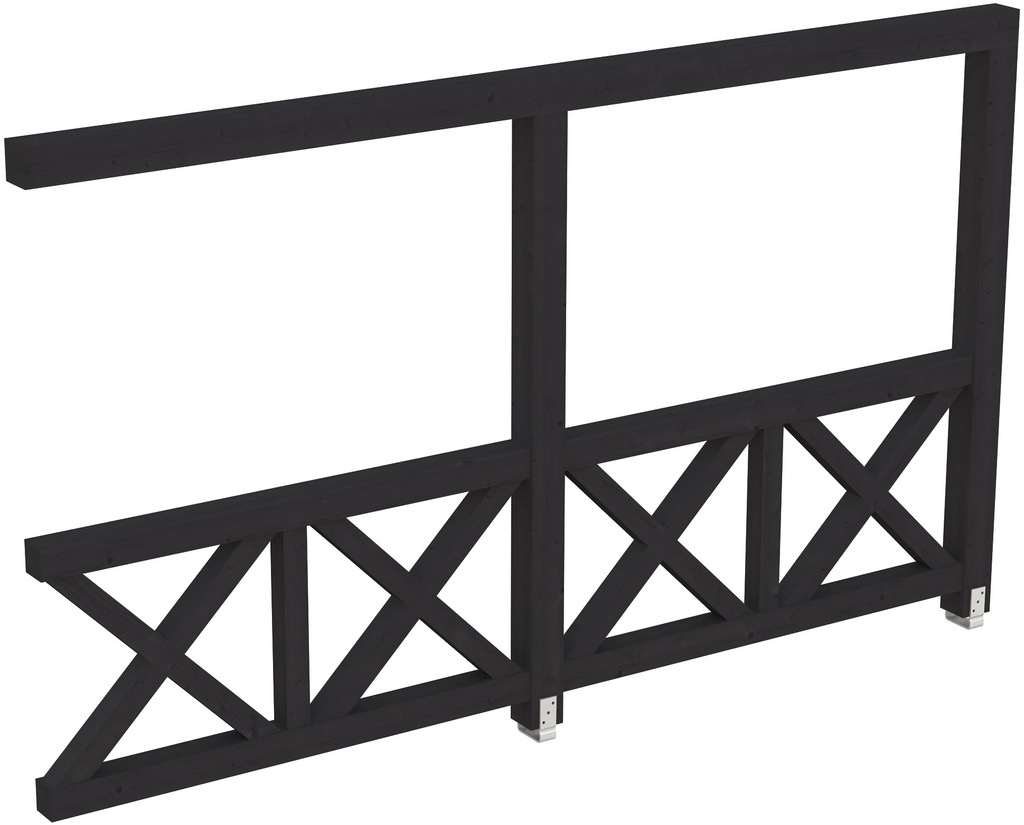 Skanholz Carport-Seitenwand "Andreaskreuz", Wandanbau günstig online kaufen