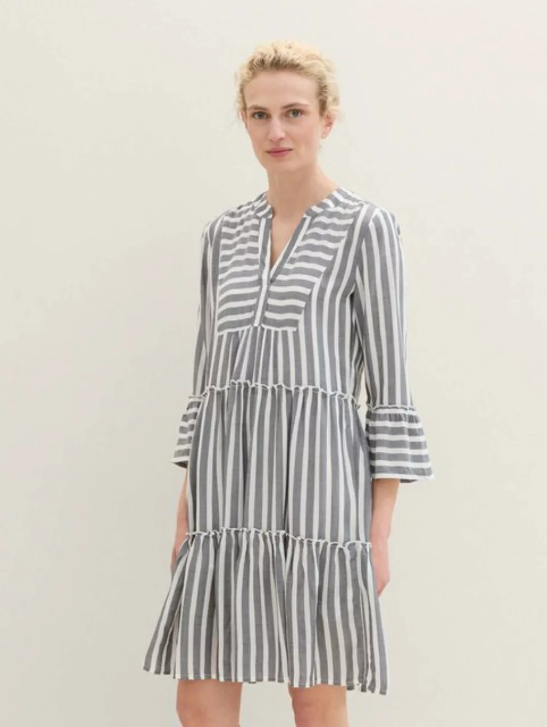 TOM TAILOR Jerseykleid Tunika Kleid mit Streifen günstig online kaufen
