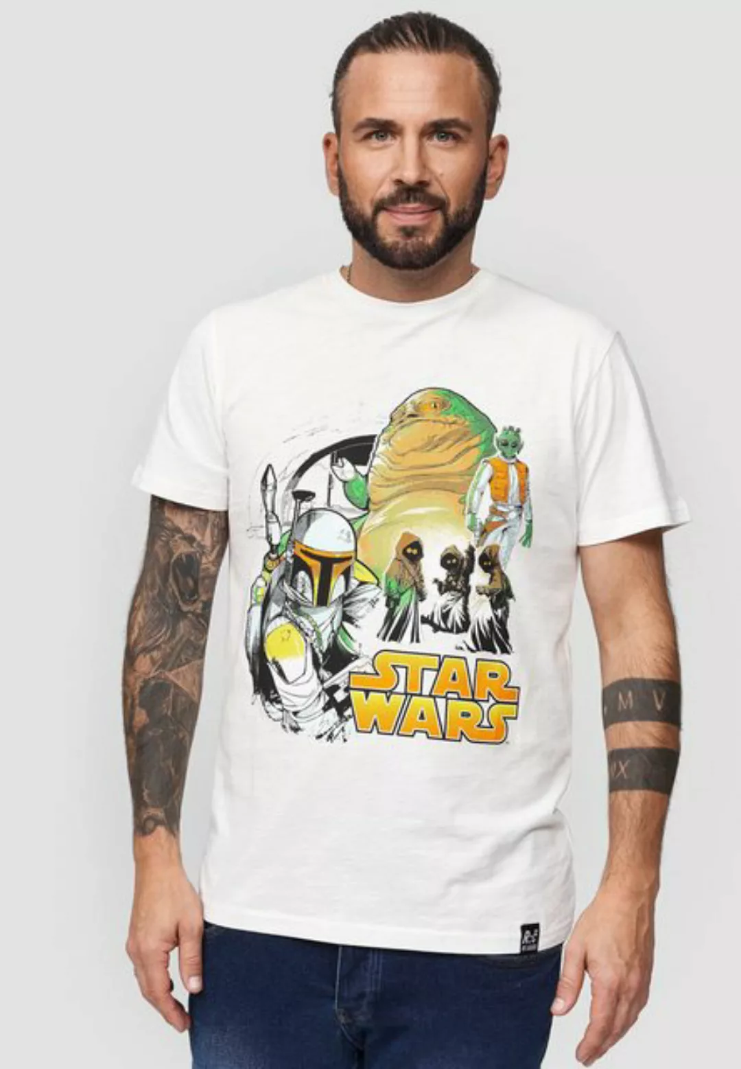 Recovered T-Shirt Star Wars Jaba Group GOTS zertifizierte Bio-Baumwolle günstig online kaufen