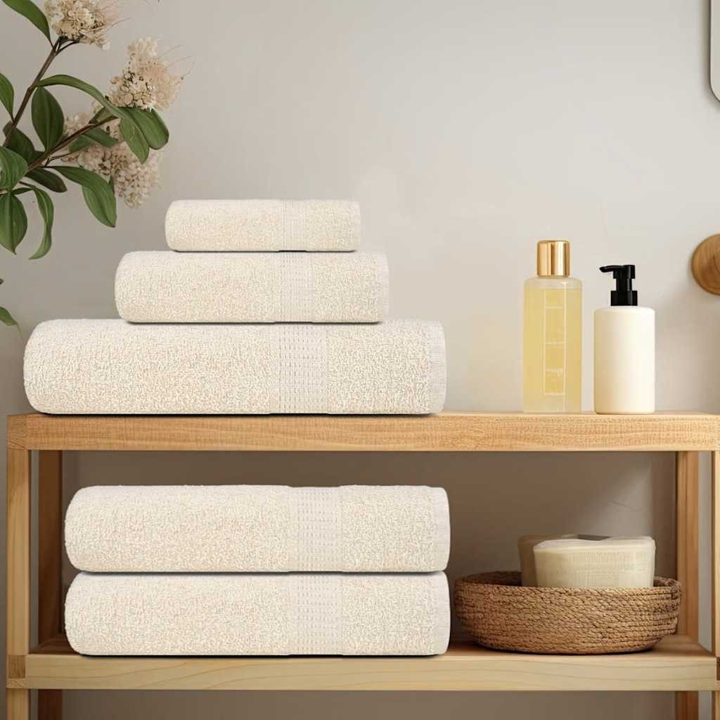 vidaXL Badetücher 8-tlg. Handtuch-Set Creme 360 günstig online kaufen
