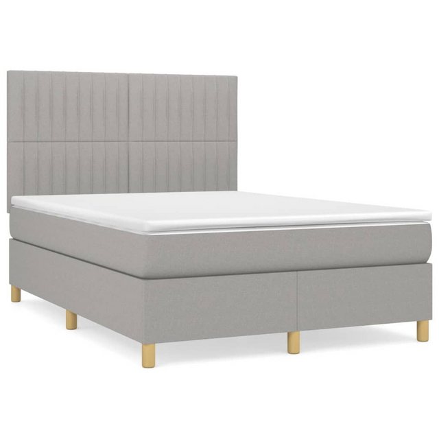 vidaXL Boxspringbett Bett Boxspringbett mit Matratze Stoff (140 x 190 cm, C günstig online kaufen