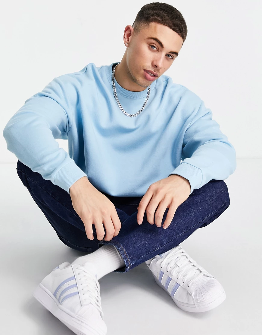 ASOS DESIGN – Oversize-Sweatshirt in Blau günstig online kaufen