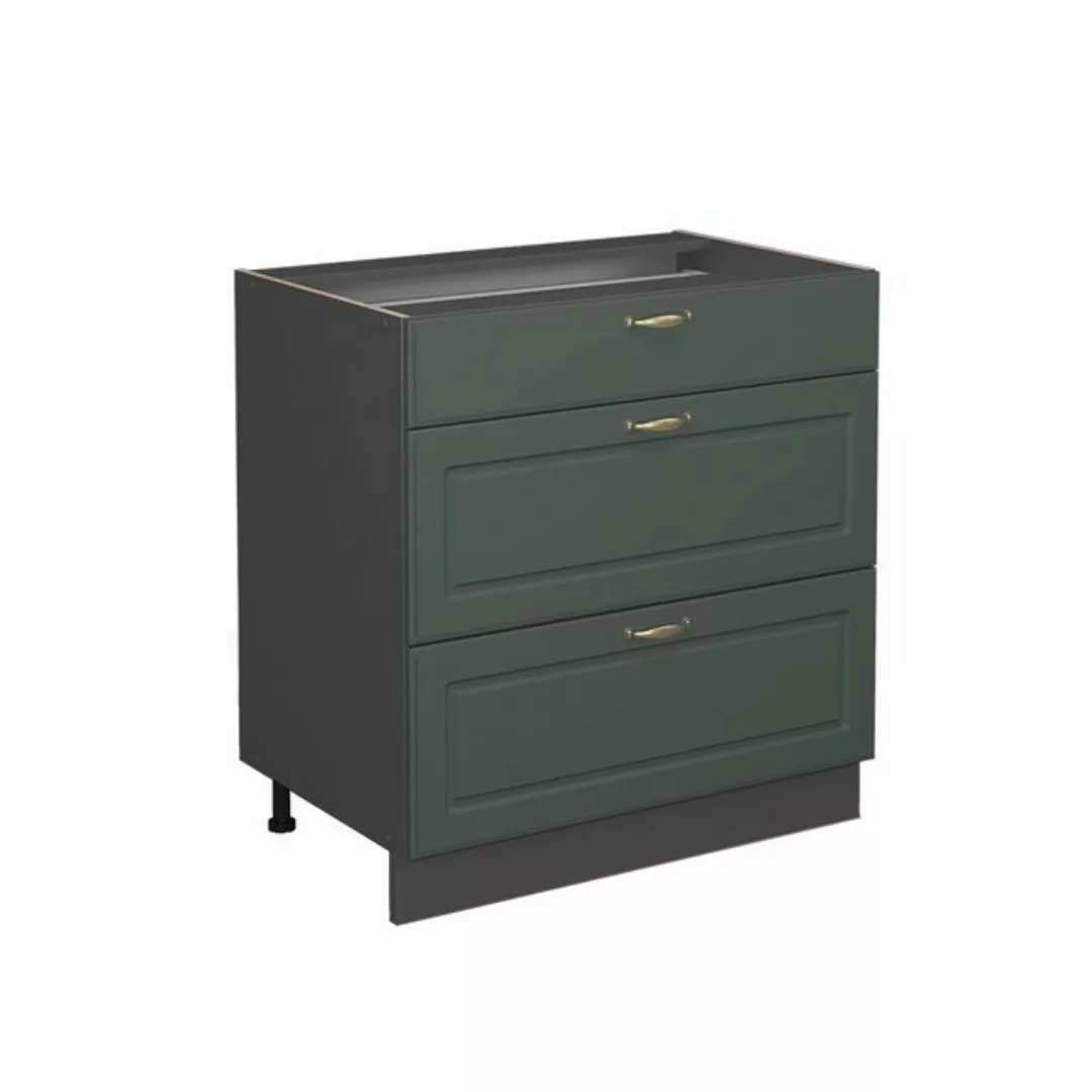 Vicco Unterschrank Fame-Line Grün-Gold Landhaus/Anthrazit, 80cm, ohne Arbei günstig online kaufen