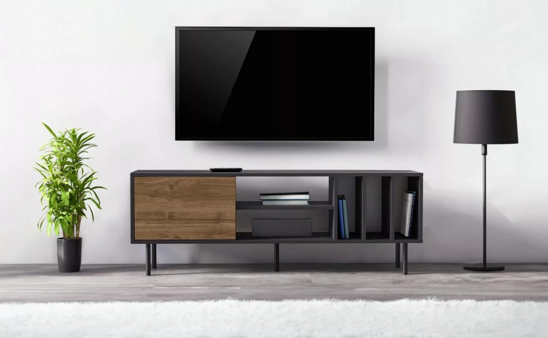 DEMA Home TV-Schrank Lowboard Hera, Breite 160 cm, Fernseher bis zu 32-70 Z günstig online kaufen