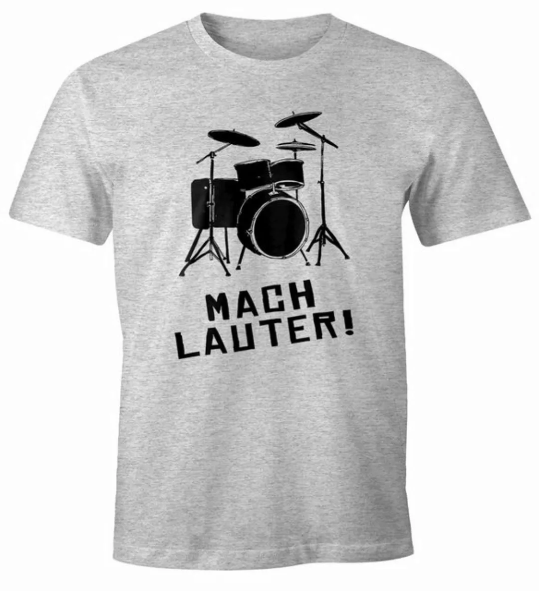 Print-Shirt Schlagzeug T-Shirt Herren Mach Lauter Fun-Shirt Moonworks® mit günstig online kaufen